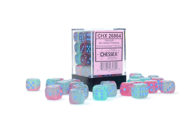Gemini 36D6 Gel Vert-Rose/Bleu Luminaire 12MM