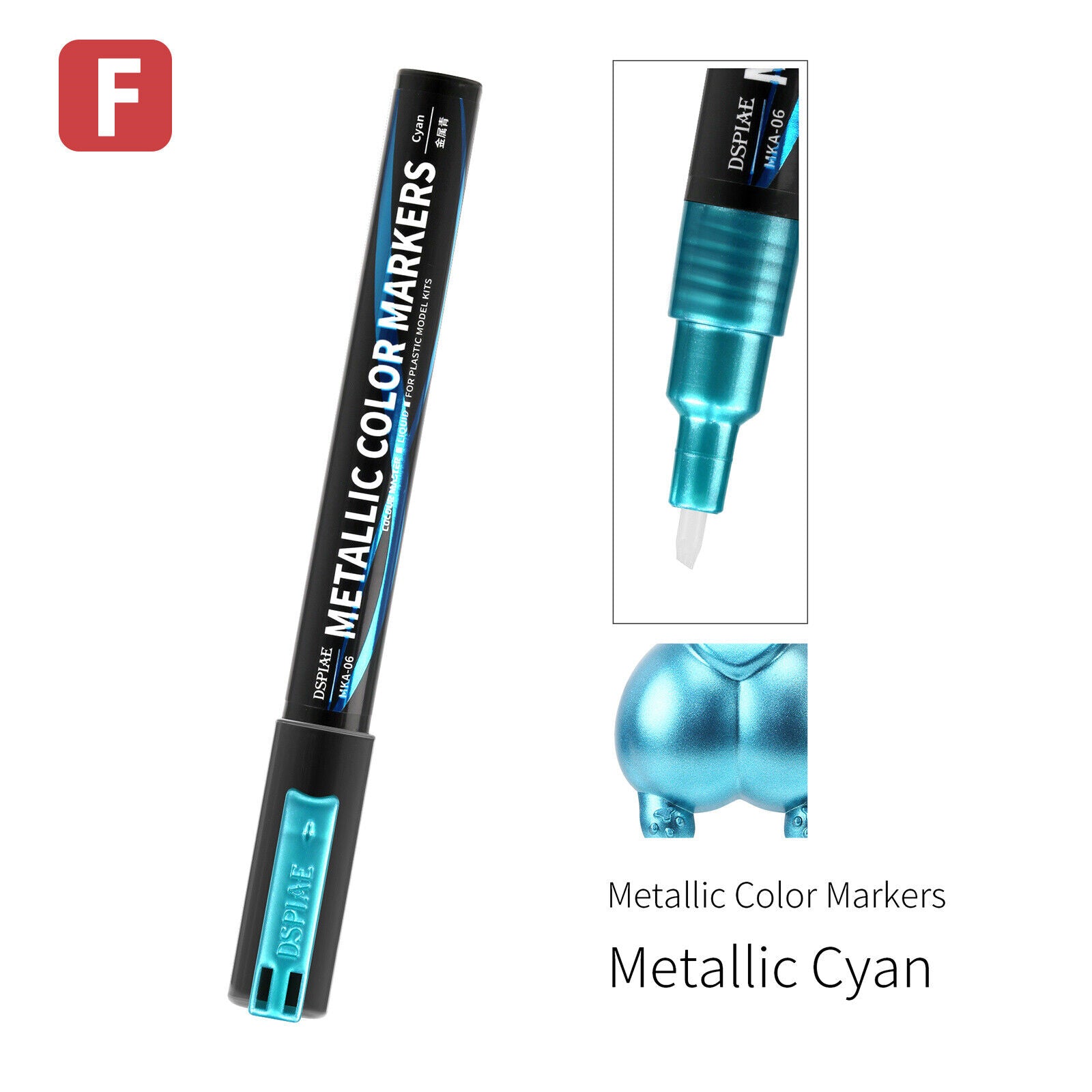 Dspiae Super Metallic Color Markers - MKA-06 Metallic Cyan