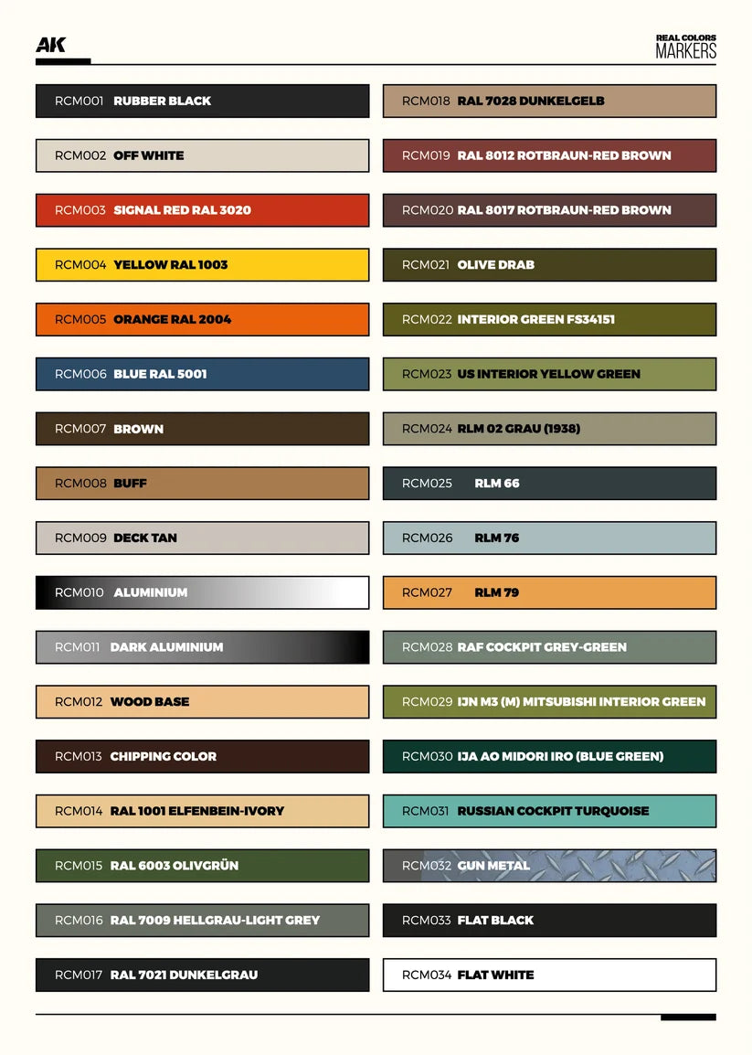AK Real Color Markers