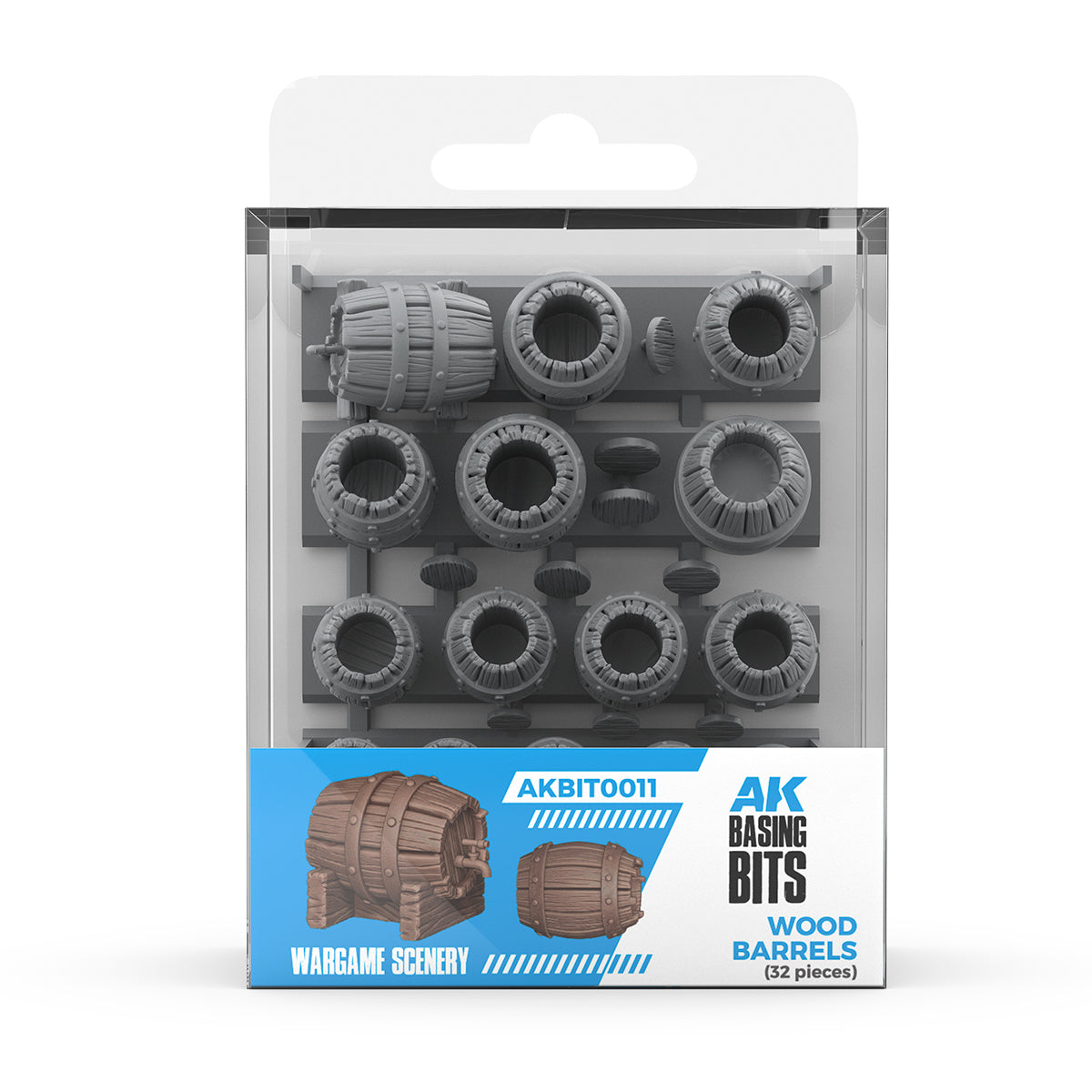 Basing Bits - Wood Barrels 32 Pieces