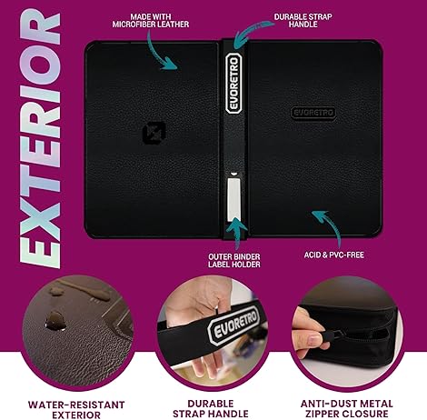 Classeur à cartes Shield+ 216 à chargement par le haut - Noir