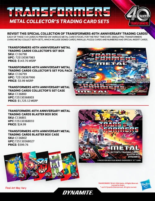 Transformers - Dynamite - 40th Anniversary Metal Blaster Box