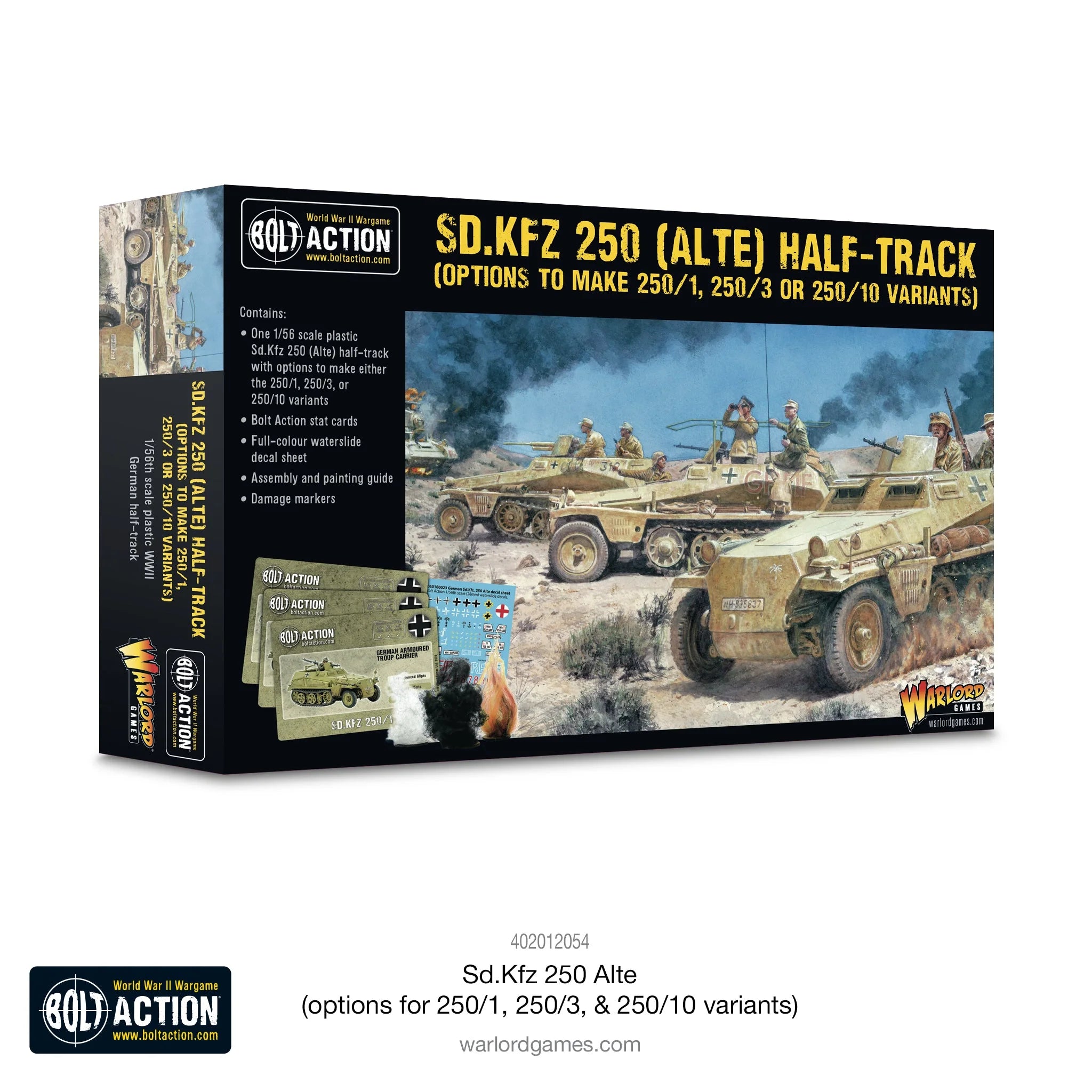 Bolt Action German Veteran Sd.Kfz 250 (Alte) half-track (options to make 250/1, 250/3 or 250/10 variants) (English)