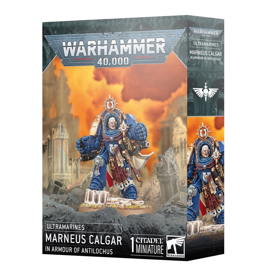 Space Marines : Ultramarines : Marneus Calgar en armure d'Antilochus