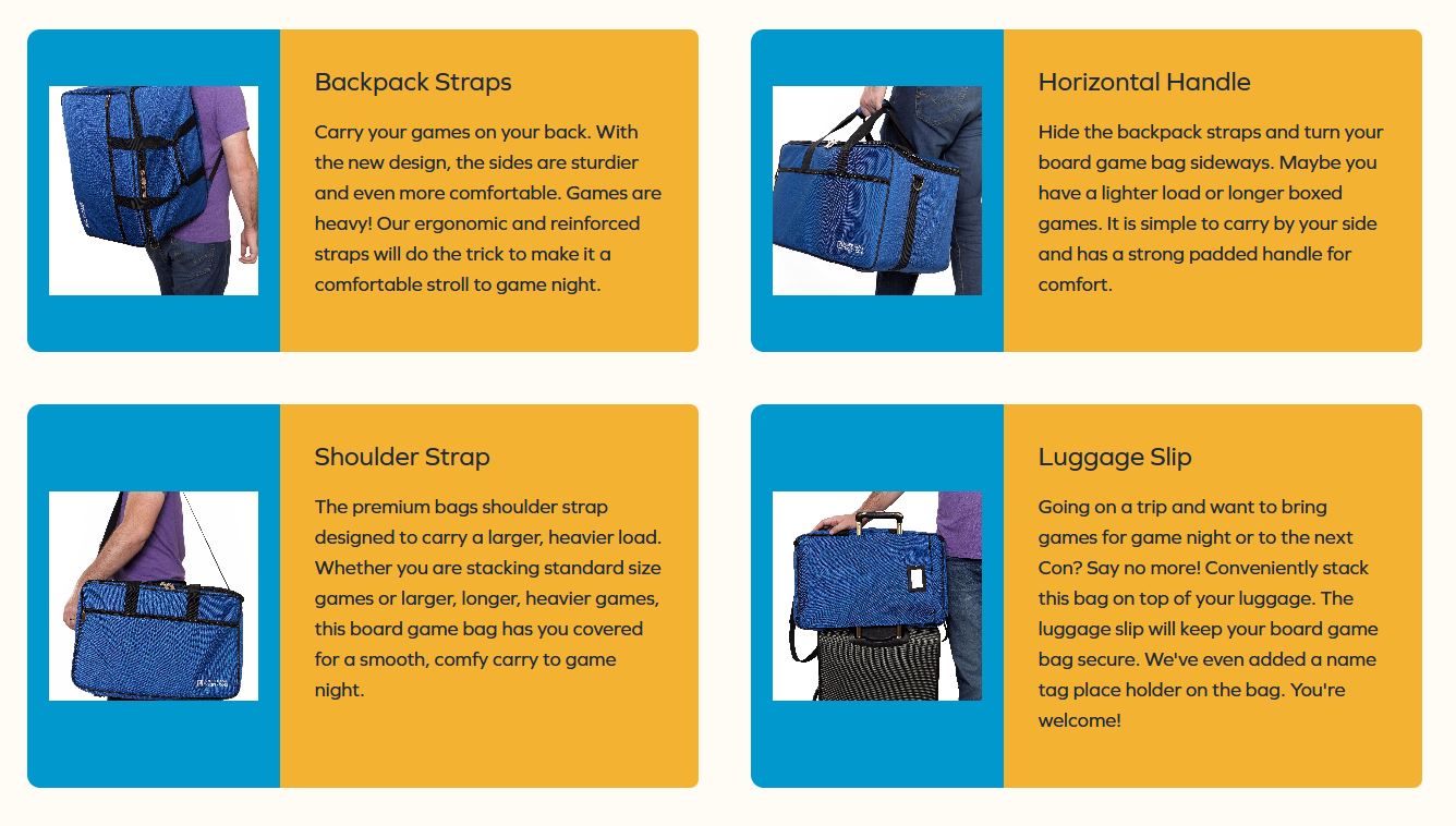 Sac de jeu de société premium