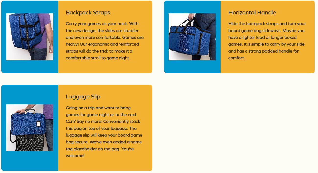 Sac de jeu de société