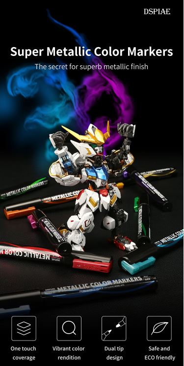 Dspiae Super Metallic Color Markers - MKA-11 Metallic Silver