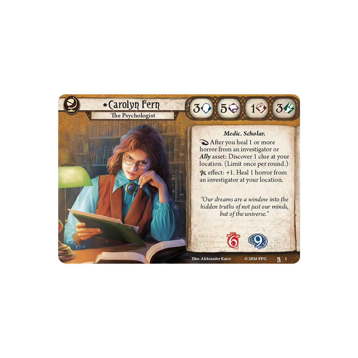Arkham Horror LCG Investigator Deck: Carolyn Fern (English)