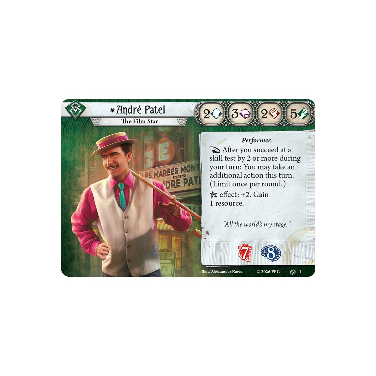 Arkham Horror LCG Investigator Deck: Andre Patel (English)