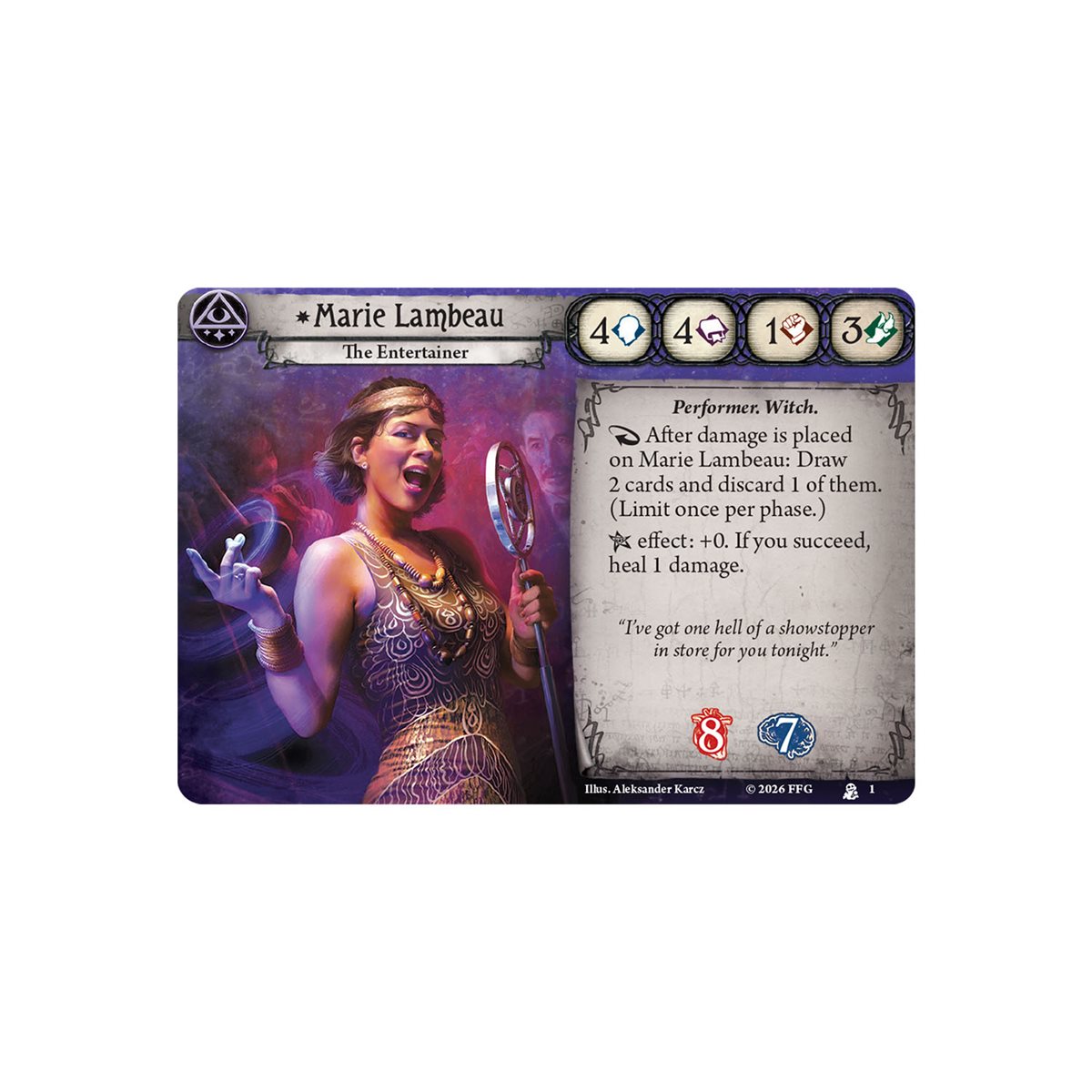 Arkham Horror LCG Investigator Deck: Marie Lambeau (English)