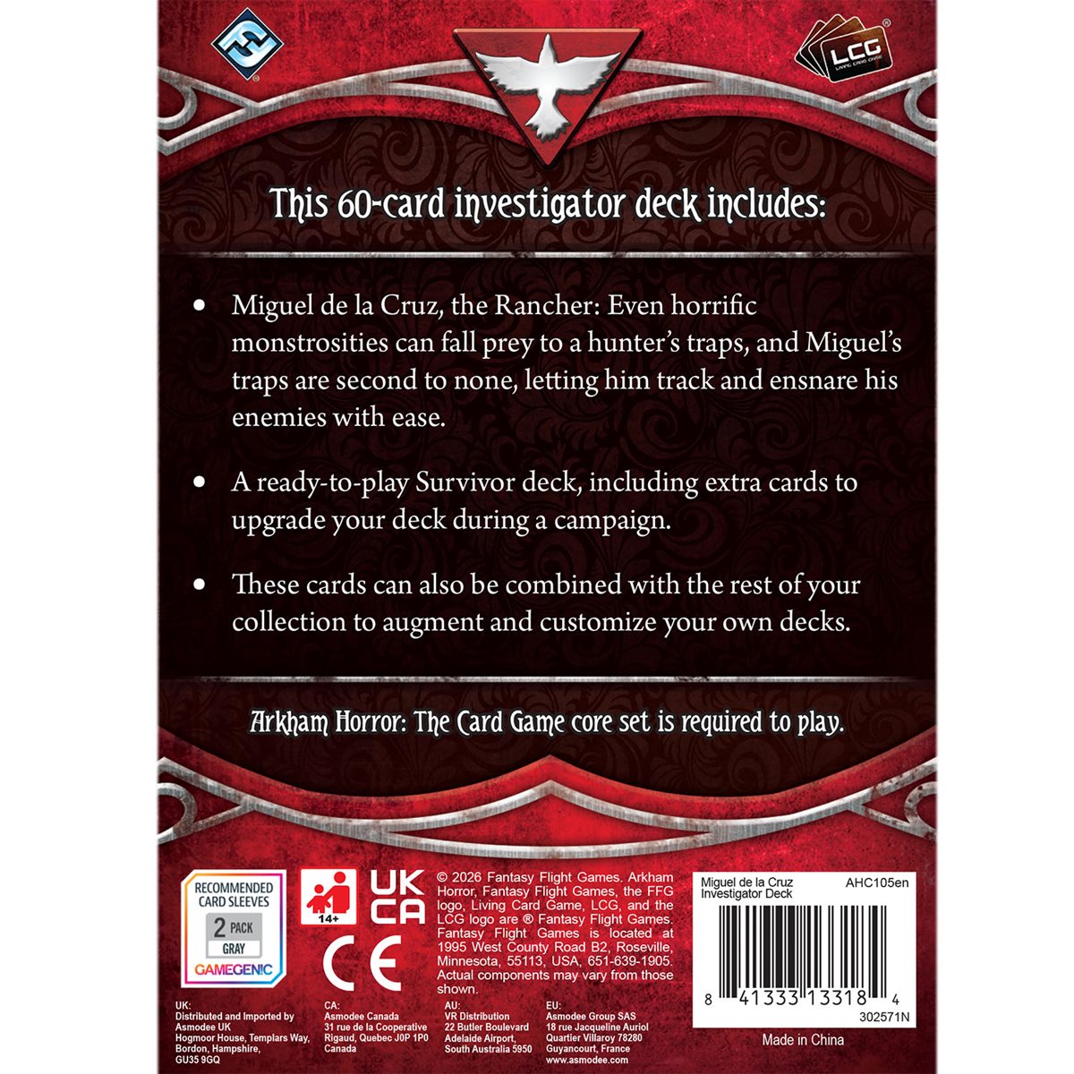 Arkham Horror LCG: Miguel de la Cruz - Investigator Deck (English)