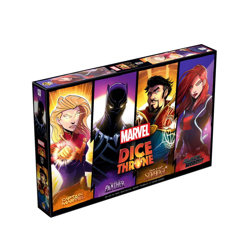 Dice Throne: Marvel Black Widow vs. Doctor Strange vs. Captain Marvel vs. Black Panther (French)