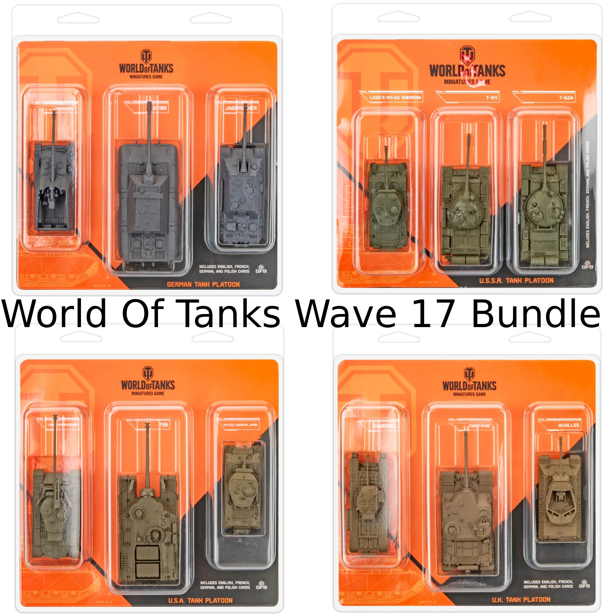 Jeu de figurines World of Tanks : Pack de pelotons de chars de la vague 17