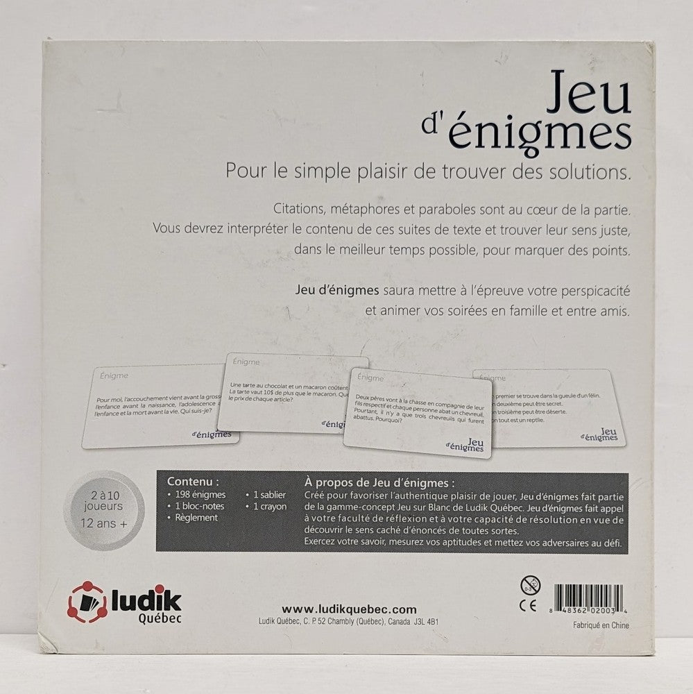 Jeu D'Enigmes (Français) (Occasion)
