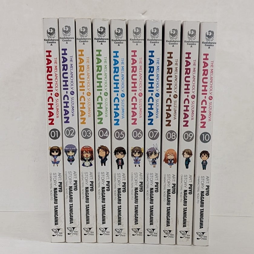 The Melancholy of Suzumiya Haruhi-Chan Manga 1 - 10 (Bundle) (Used)