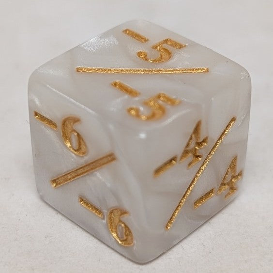 Compteur de dés : Blanc nacré -1/-1