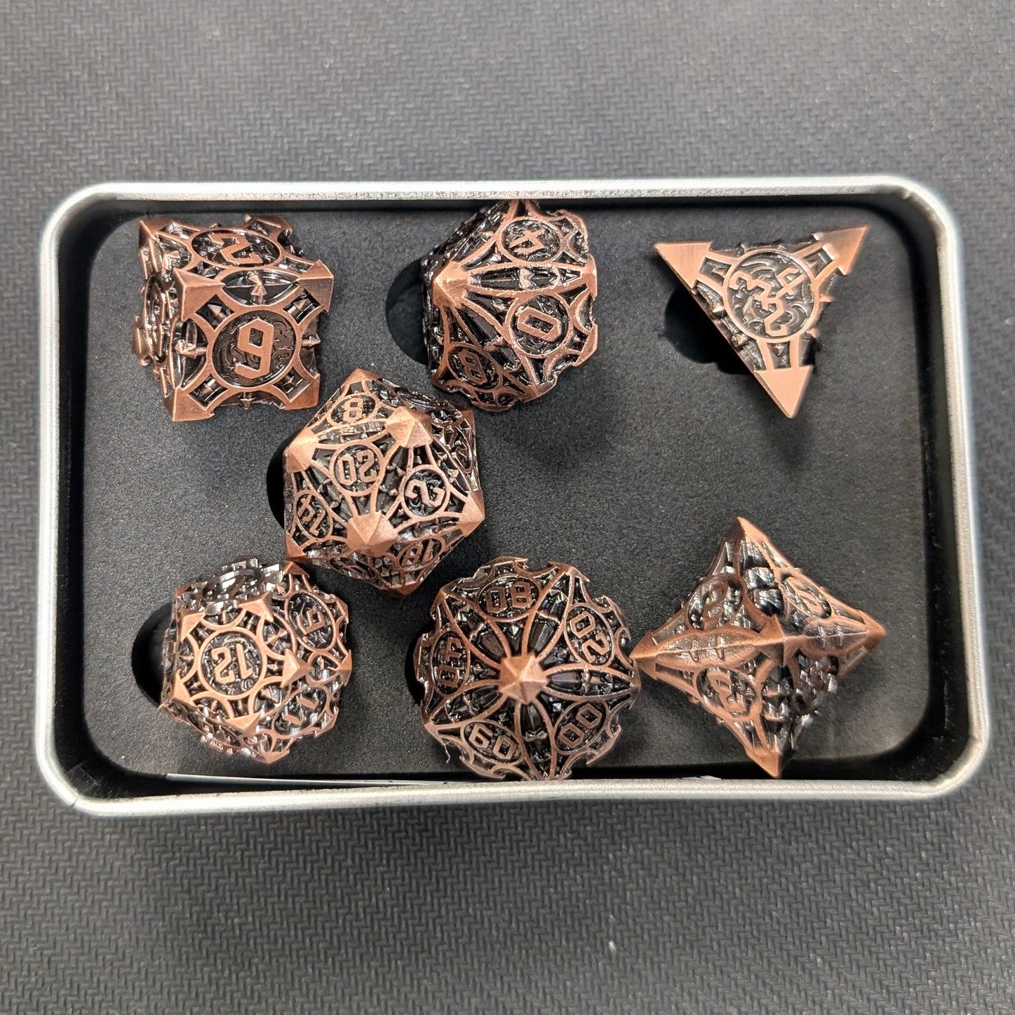 Jeu de 7 dés Heavy Metal - Bronze