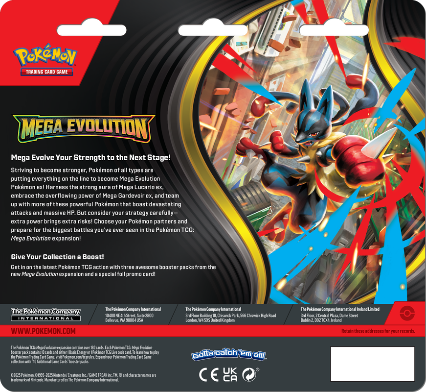 Pokemon TCG: ME01 Mega Evolutions 3 Pack Blister