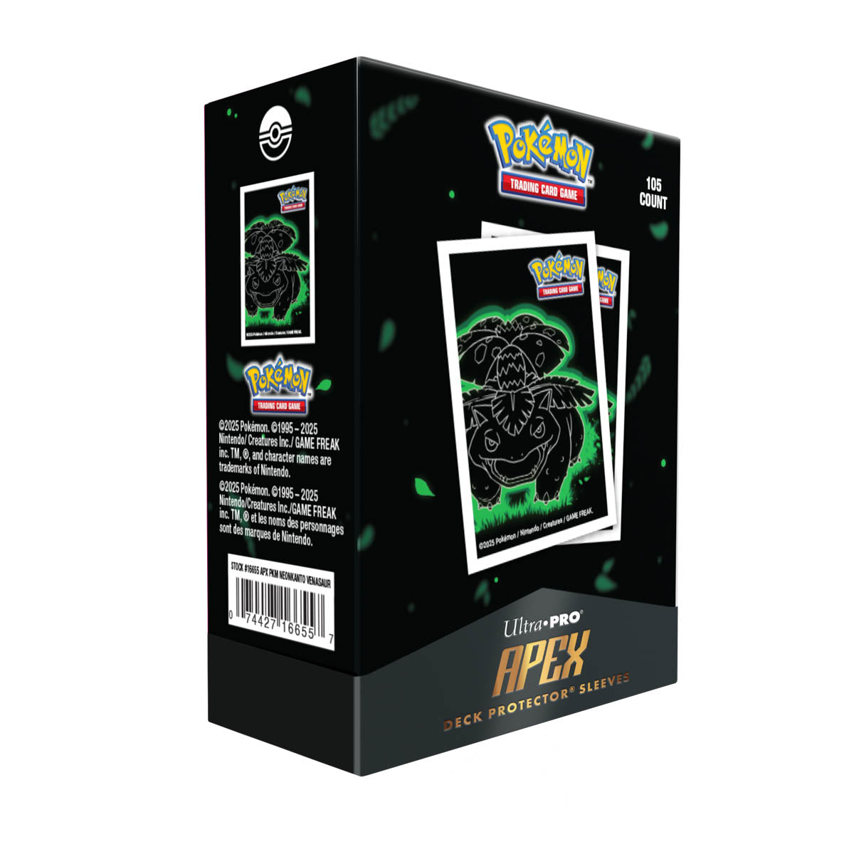 Apex Deck Protector Sleeves: Pokemon Neon Kanto Venusaur 105CT