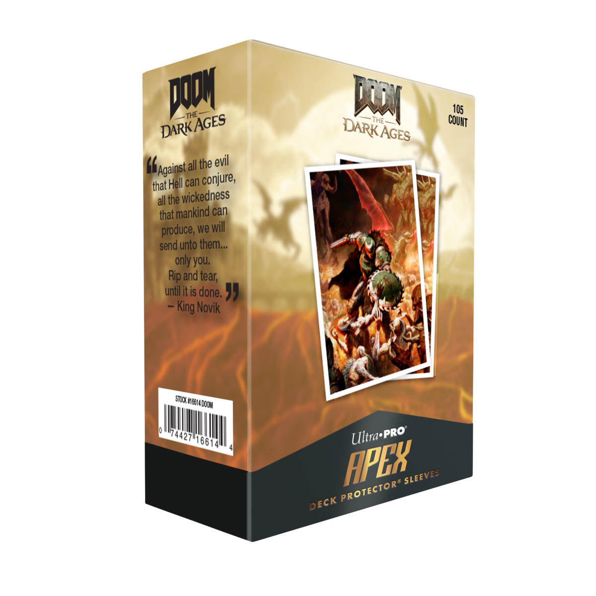 Apex Deck Protector Sleeves: Doom Bethesda V1 105CT