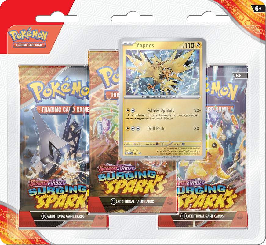Pokémon TCG : Pack de 3 boosters SV8 Surging Sparks