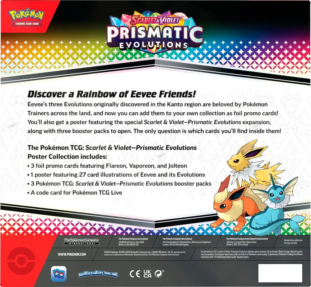 Pokemon TCG: SV8.5 Prismatic Evolutions Poster Collection
