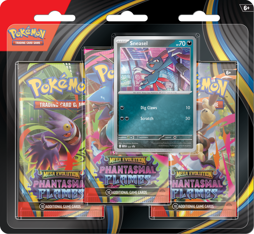 Pokemon TCG: ME02 Phantasmal Flames 3 Booster Blister Pack Pokemon TCG: ME02 Phantasmal Flames 3 Booster Blister Pack