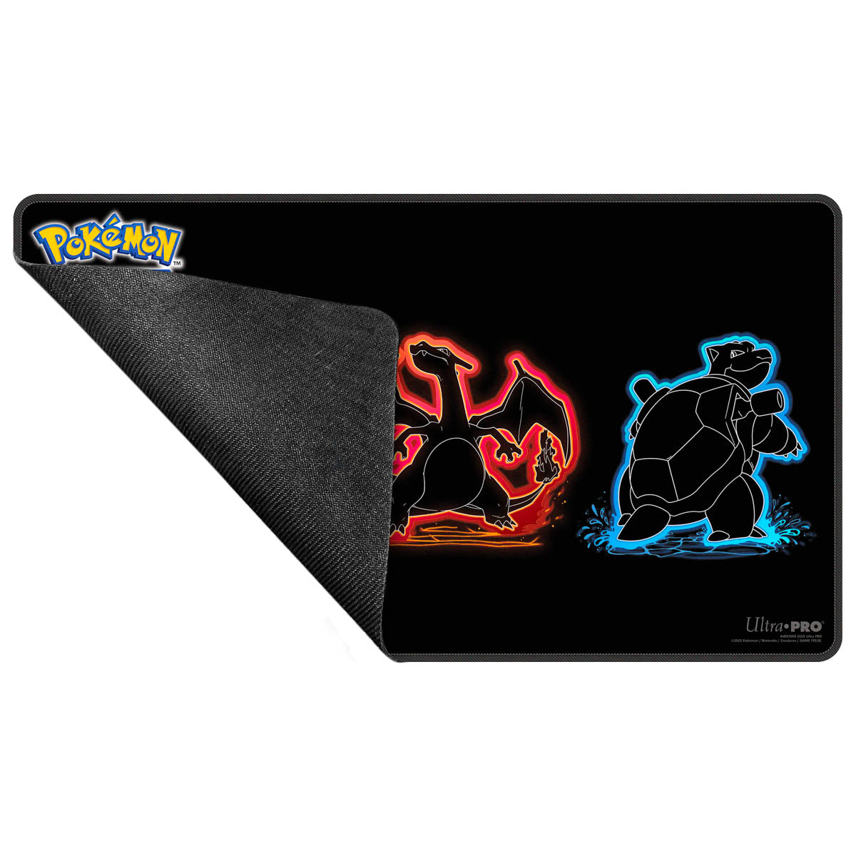 Pokemon TCG Foil Playmat: Neon Kanto Starters