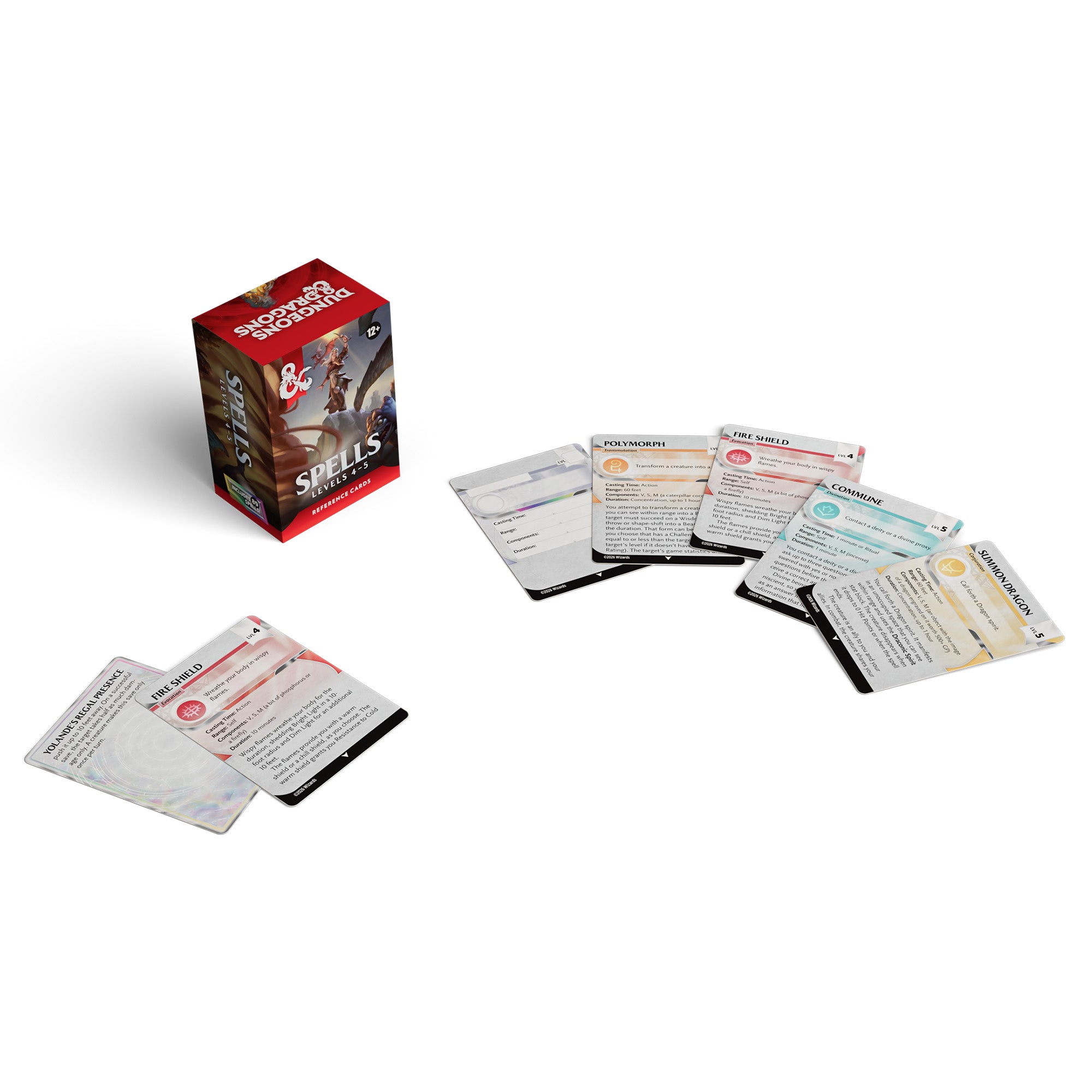 D&D Reference Cards: Spells - Level 4-5 (English)