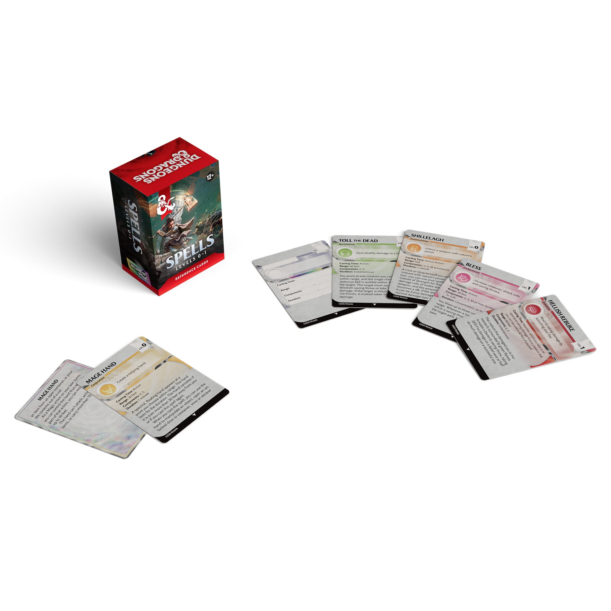 D&D Reference Cards: Spells - Level 0-1 (English)