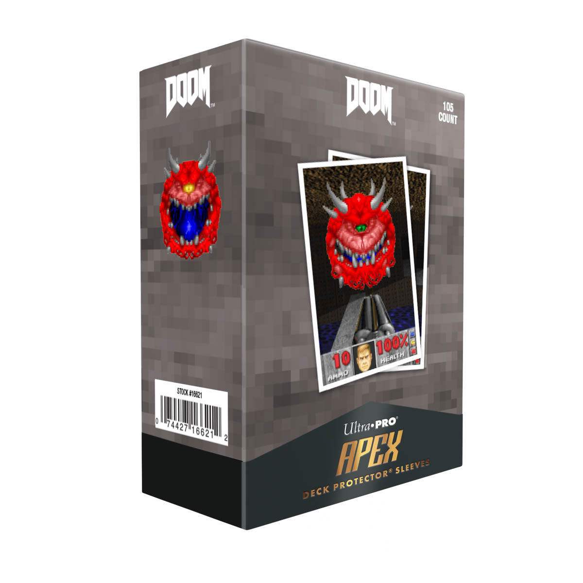 Apex Deck Protector Sleeves: Doom Cacodemon 105CT