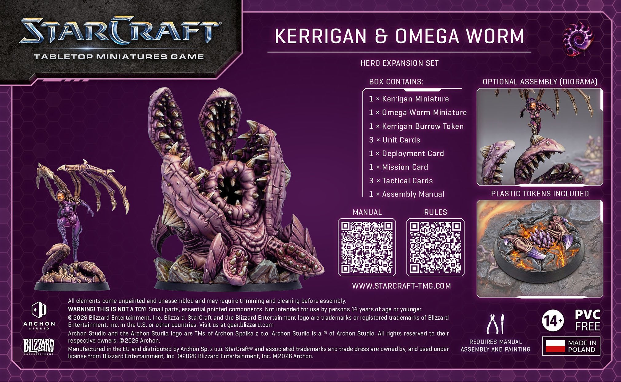 Starcraft: Zerg - Kerrigan and Omega Worm Hero Expansion Set (Pre-Order)