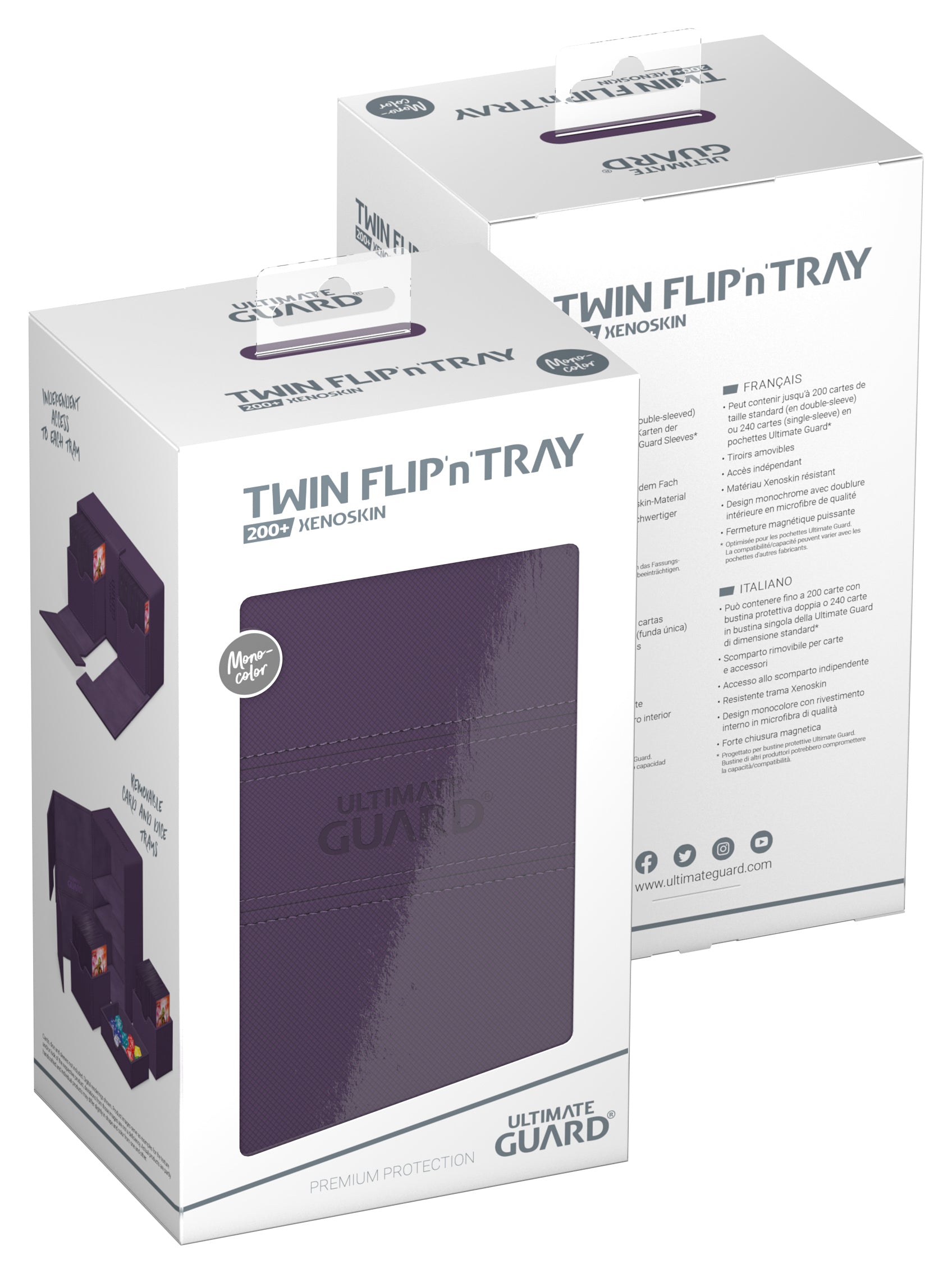 Étui Twin Flip'n'Tray Deck Xenoskin Mono-Color 200+ Violet