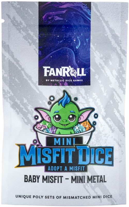 Mystery Misfit - Pack de 7 mini dés en métal