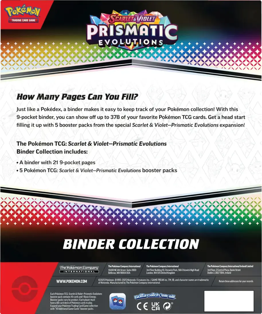 Pokemon TCG: SV8.5 Prismatic Evolutions Binder Collection
