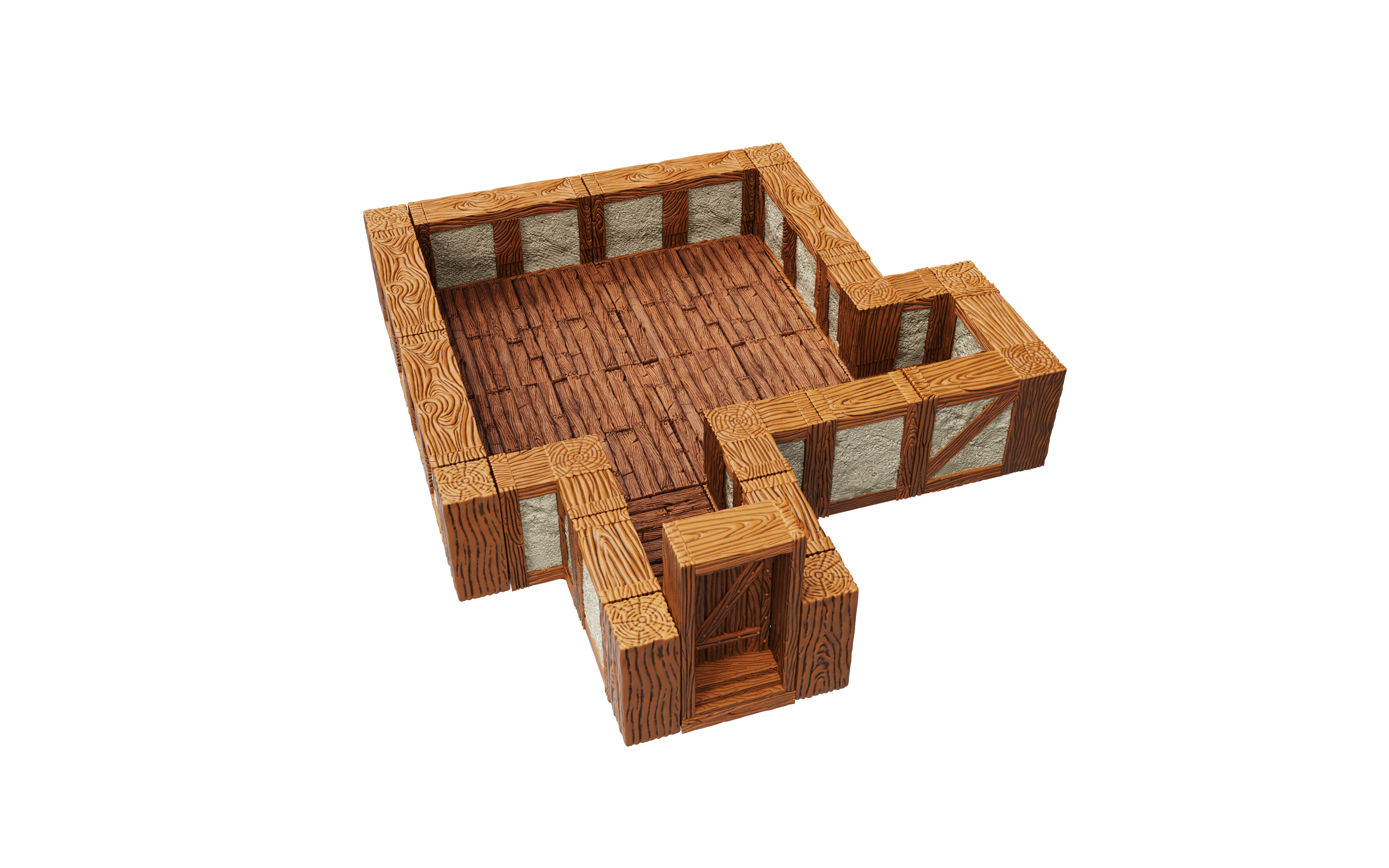 Warlock Tiles: 1" Town/Village Straight Walls Expansion