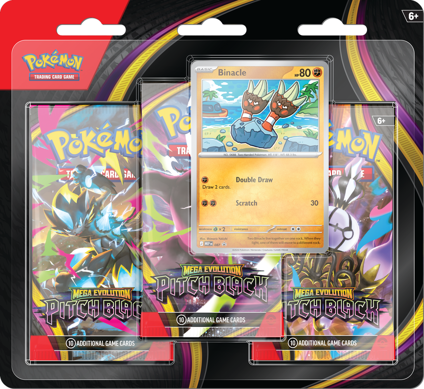 Pokemon TCG: ME05 Pitch Black 3 Pack Blister (Pre-Order)