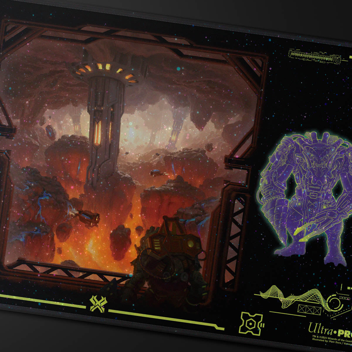 Magic: The Gathering Playmat - Edge of Eternities: Red Holofoil