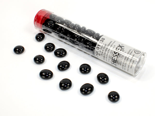 Pierres de verre noires 40CT