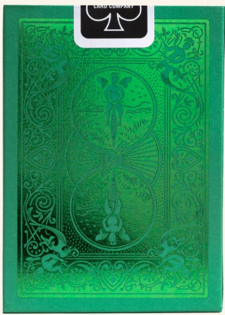 Cartes à jouer Metalluxe Holiday avec dos en aluminium vert