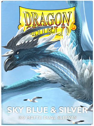 Dragon Shield Dual Matte Bleu ciel et argent 100CT