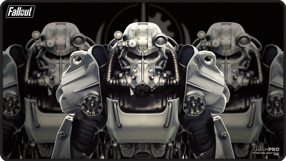 Tapis de jeu Magic: The Gathering à coutures noires - Fallout Confrérie de l'Acier