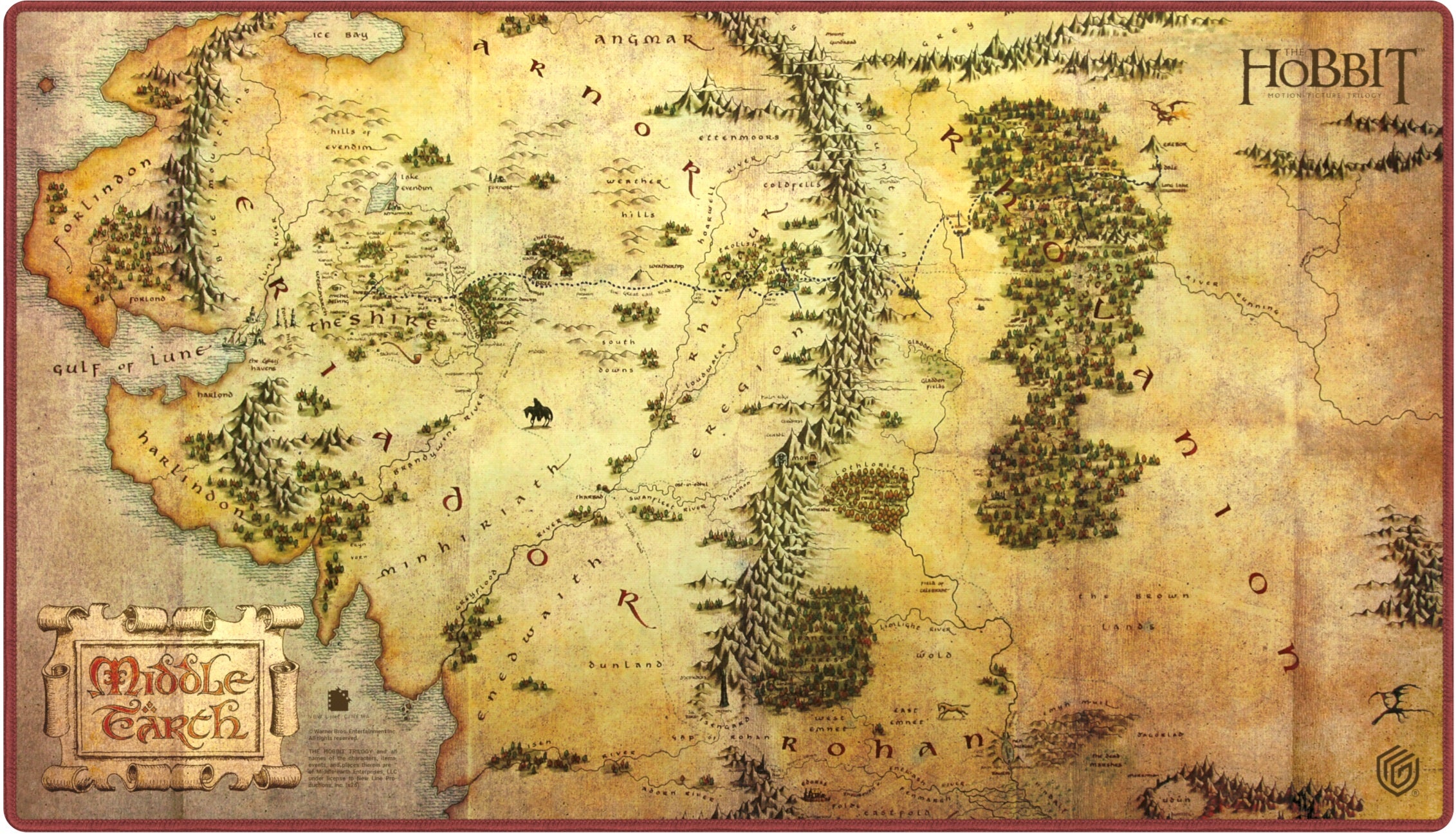 The Hobbit Map Playmat - Middle-Earth