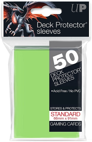D-Pro Sleeves 50CT: Lime Green