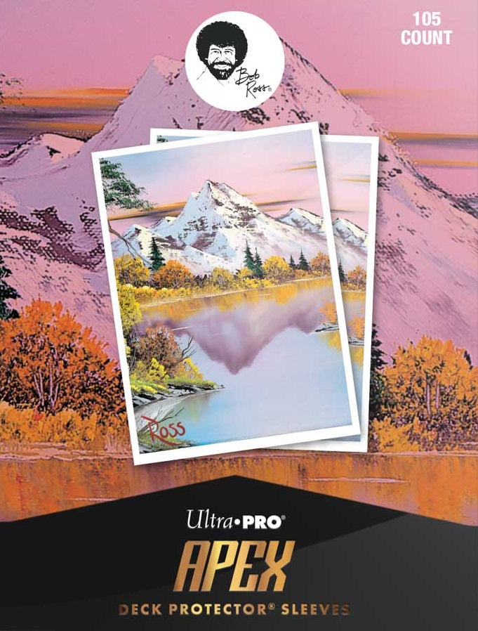 bob ross card sleeves Apex Deck Protector Sleeves: Bob Ross Mighty Mountain Lake 105CT