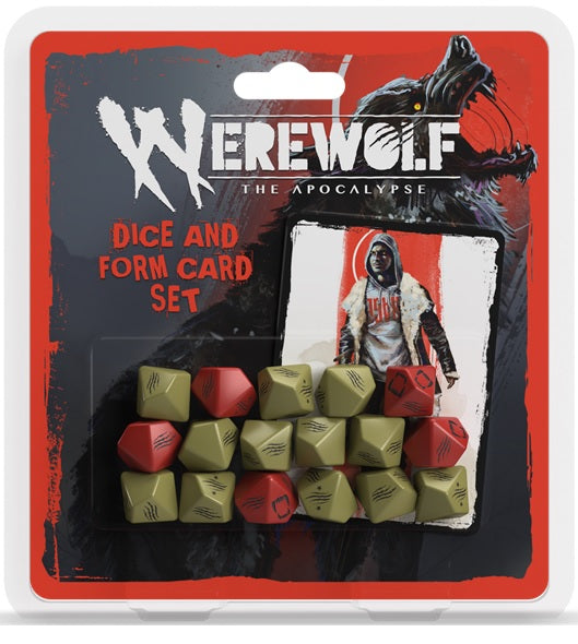 Werewolf: The Apocalypse 5E Role Playing Game Dice and Form Card Set