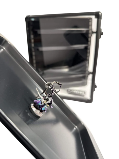 Aluminum Miniatures Display and Carry Case with 5 Metal Trays