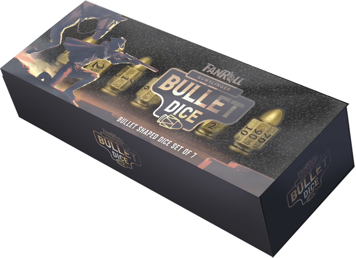 Resin Poly 7 Bullet Dice Set: Gunslinger