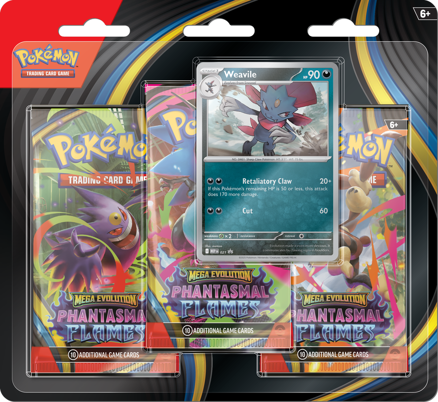 JCC Pokémon : ME02 Flammes Fantasmagoriques 3 Boosters Blister