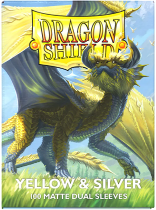 Dragon Shield Dual Matte Jaune et Argent 100CT
